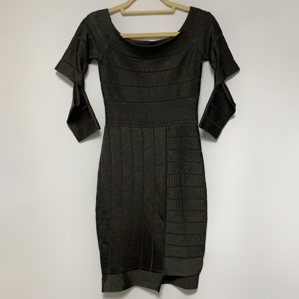 FRENCH CONNECTION Anise Off the Shoulder Rib Knit Dress Size 2